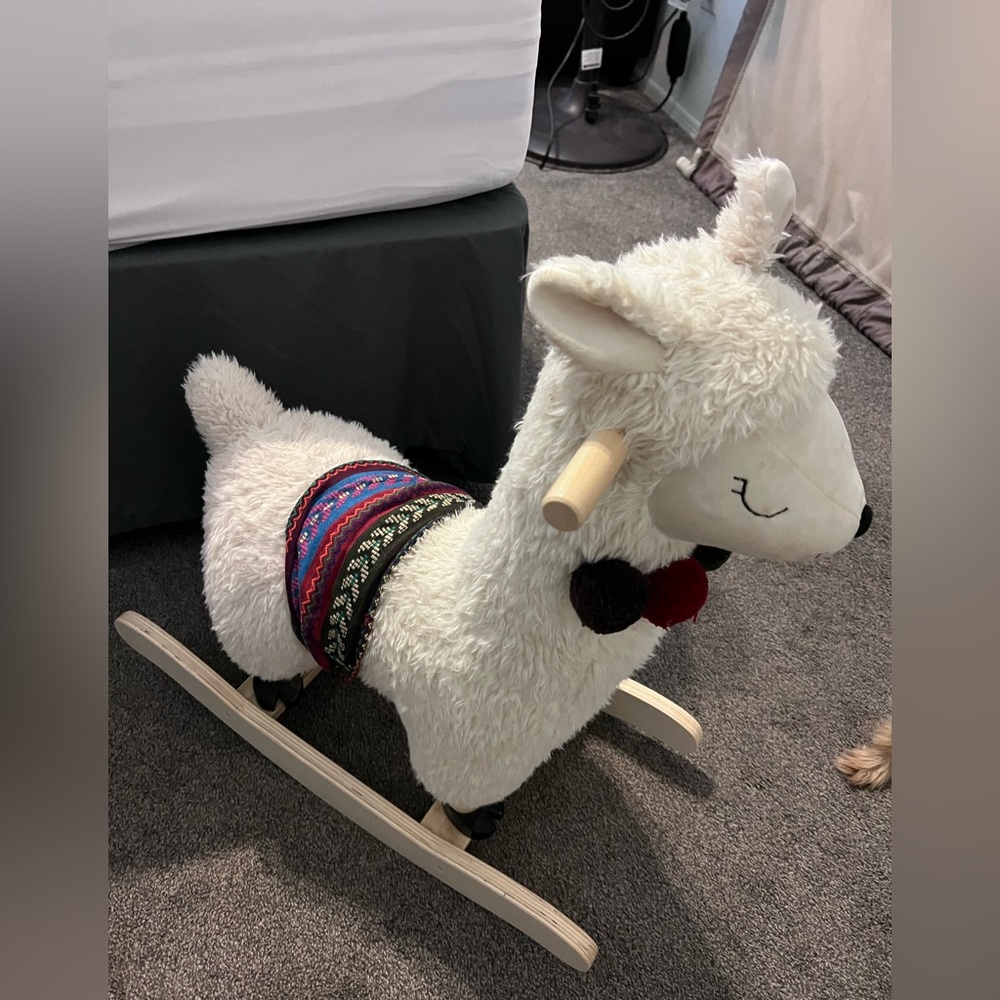 Toddler Riding Llama